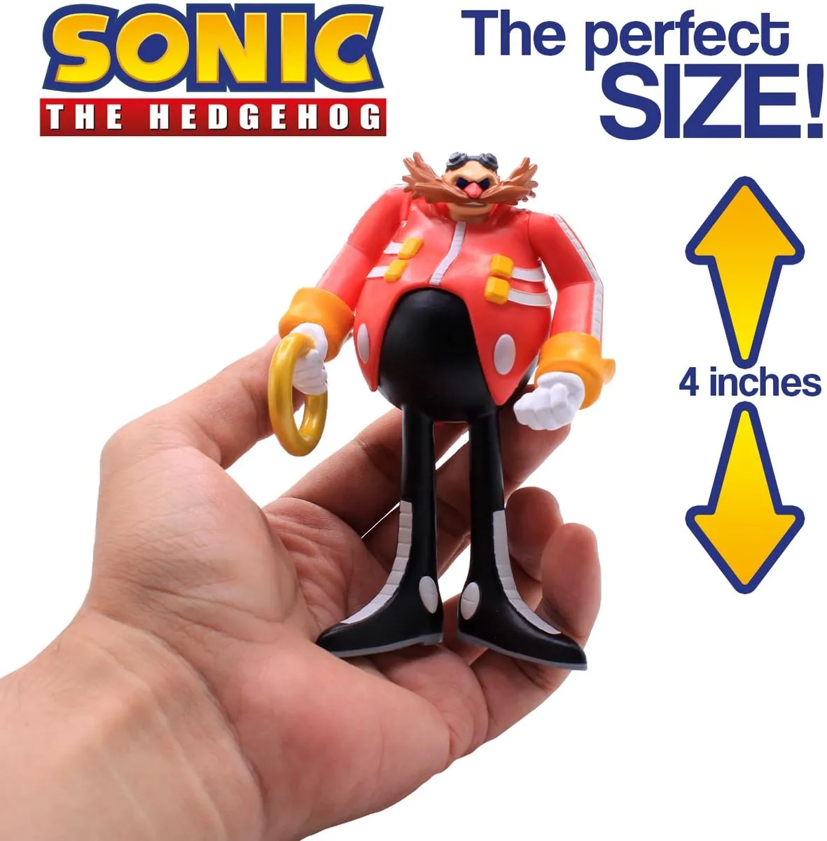 Sonic the Hedgehog Dr. Eggman Actiefiguur - 9cm - Glow-in-the-Dark Emerald - Rood