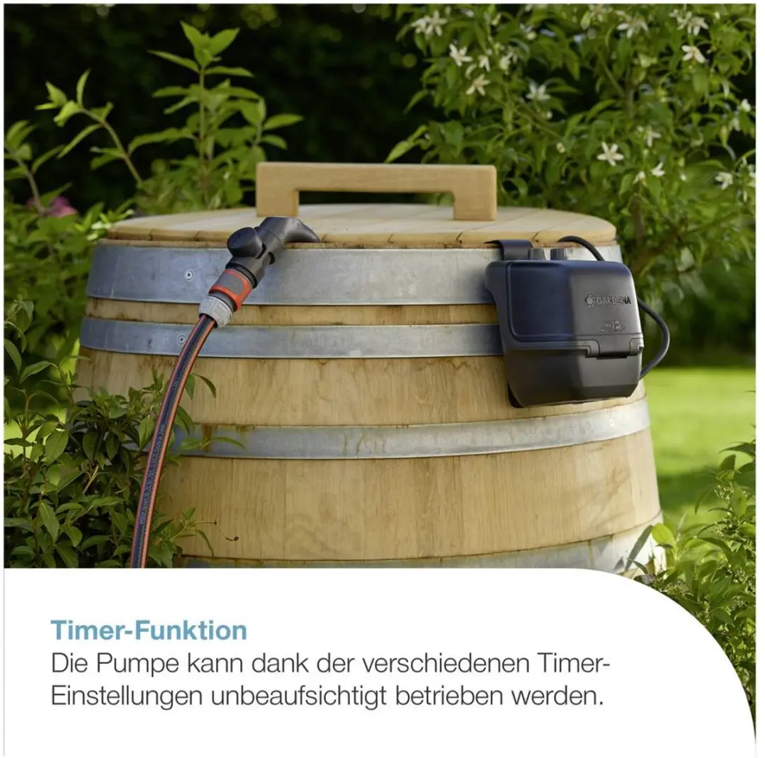 Gardena Akku-Regenfasspumpe 2600 Comfort 18V - 2600 l/h - afbeelding 3 van 6