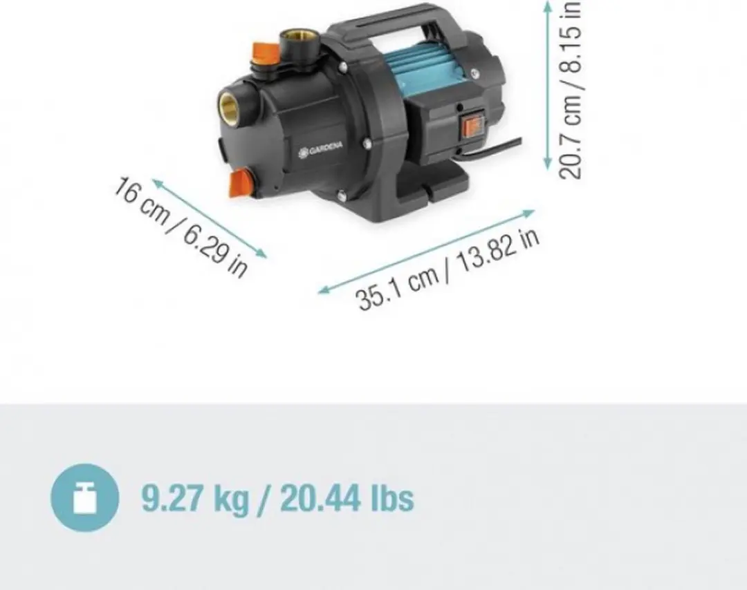 Gardena 3000/4 Basic Set Tuinpomp 3000 l/u - 35 m - afbeelding 3 van 6