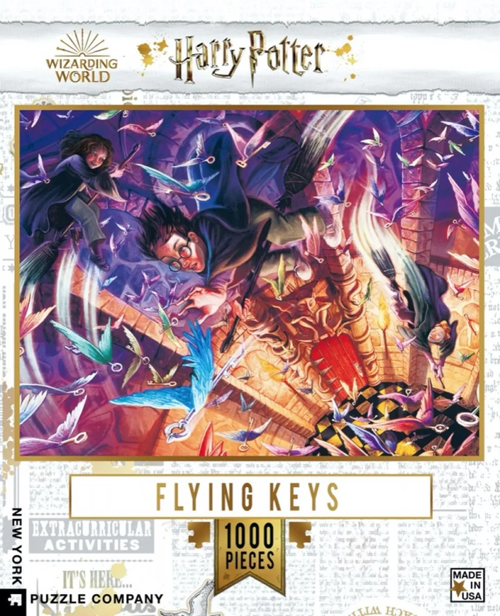 The New York Puzzle Company Harry Potter Flying Keys 1000 Stuks - Multi