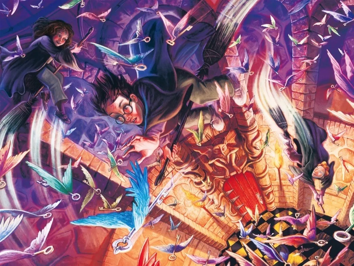 The New York Puzzle Company Harry Potter Flying Keys 1000 Stuks - Multi