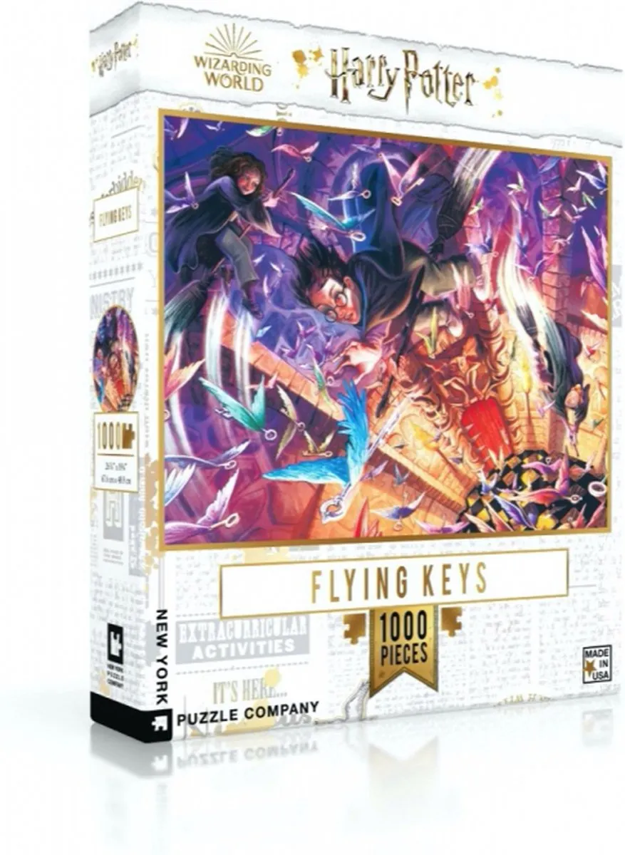 The New York Puzzle Company Harry Potter Flying Keys 1000 Stuks
