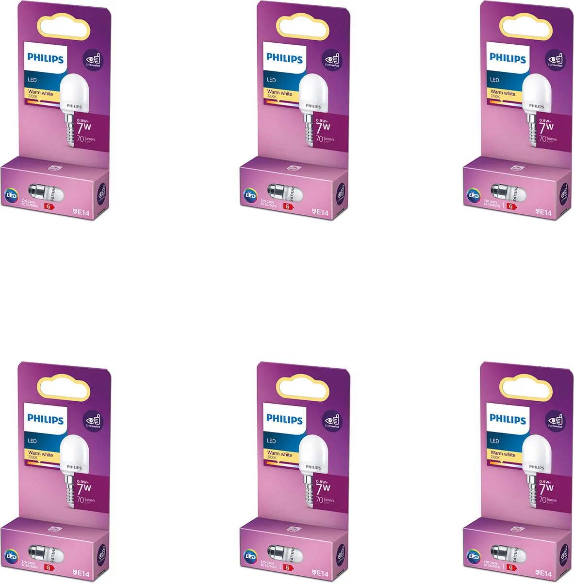Philips LED Nachtlampje E14 Mat 7W Warmwit