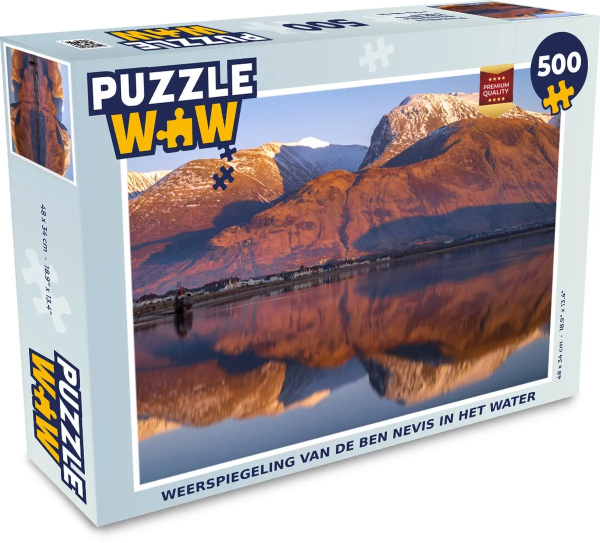 PuzzleWow Legpuzzel Ben Nevis Weerspiegeling 500 Stuks - Multicolor