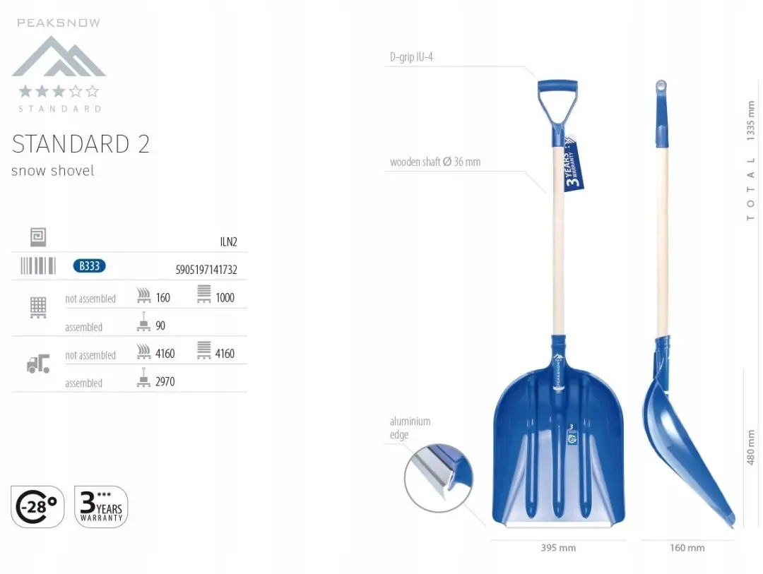 Prosperplast Sneeuw- en Graafschop Standaard 2 Blauw - afbeelding 2 van 5