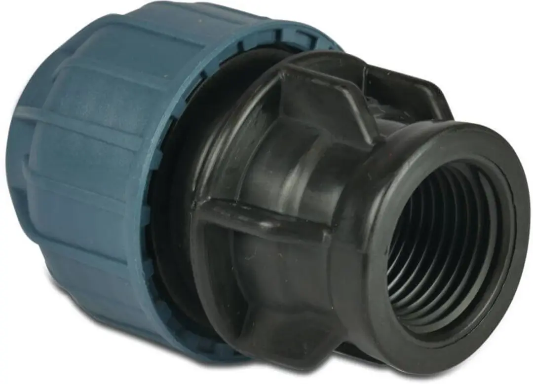 Tyleen toebehoren aansluitstuk binnen zwart / blauw 3/4 inch naar 25 mm Deltafix