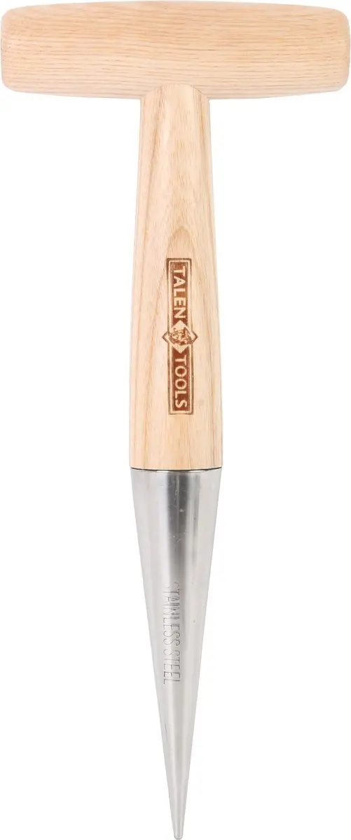 Talen Tools Pootstok met T-greep RVS - Essenhout - afbeelding 2 van 3