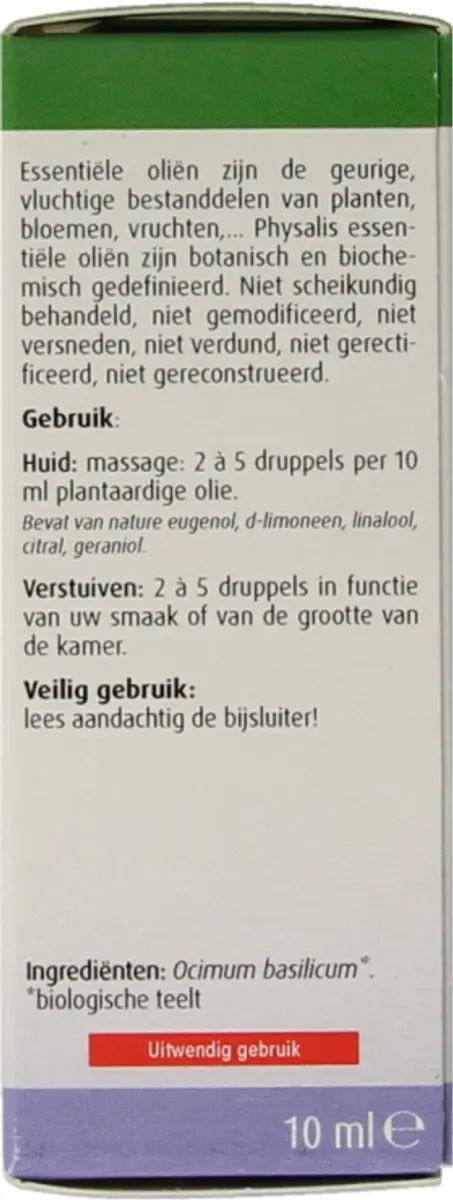 Physalis Basilicum Bio Etherische Olie 10ml - afbeelding 5 van 6