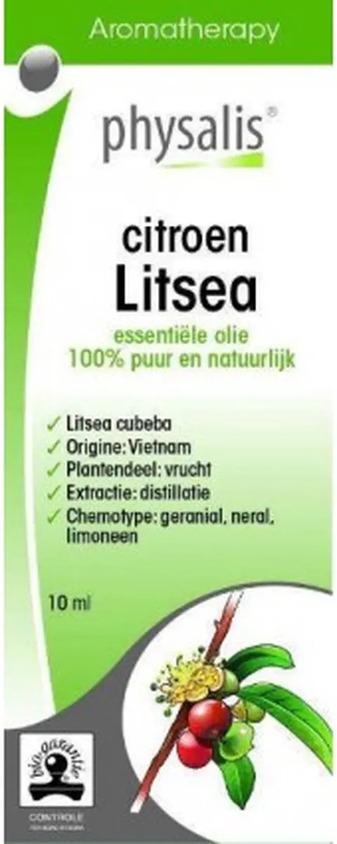 Physalis Citroenlitsea Bio Essentiële Olie 10ml