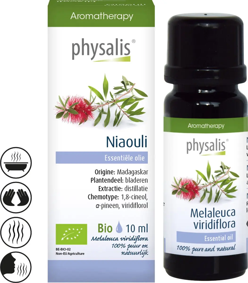 Physalis Niaouli Bio Essentiële Olie 4x10ml