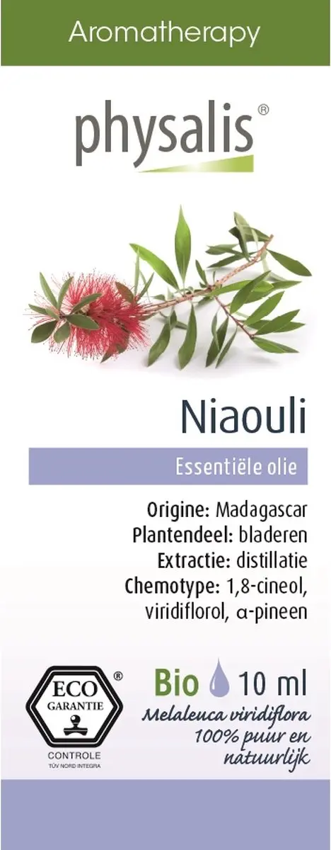 Physalis Niaouli Bio Essentiële Olie 4x10ml - afbeelding 2 van 4