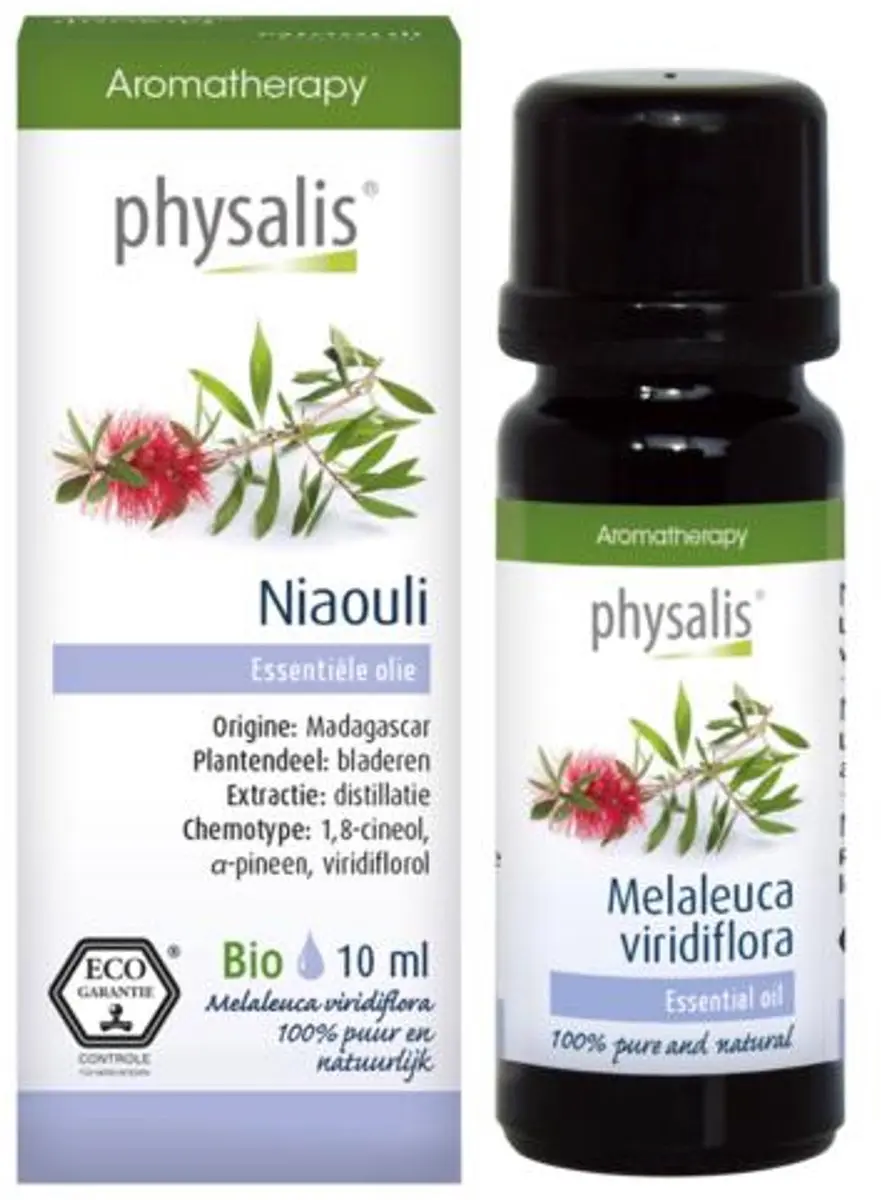 Physalis Niaouli Bio Essentiële Olie 4x10ml - afbeelding 4 van 4