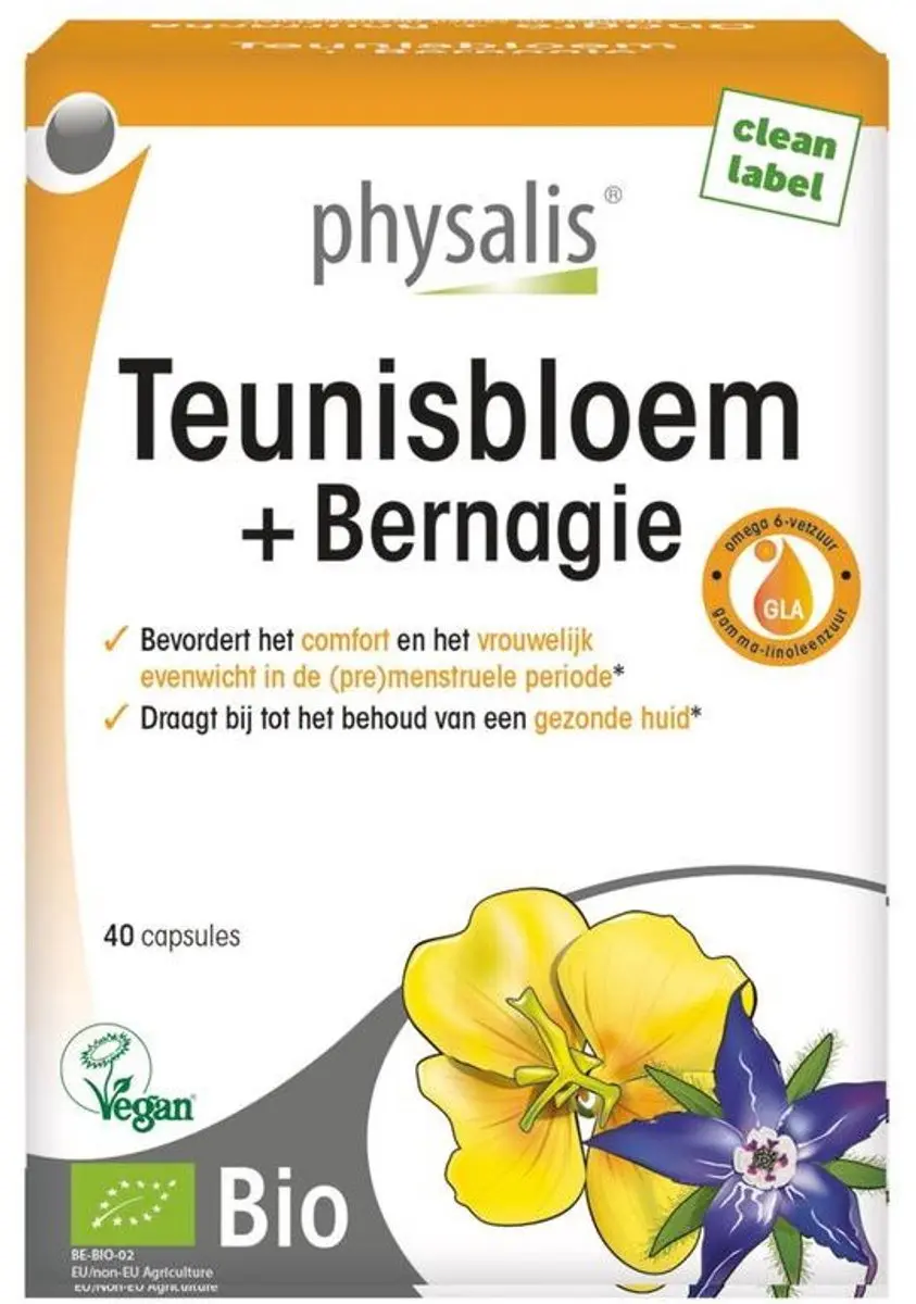 Physalis Teunisbloem Bernagie Capsules 40 Stuks