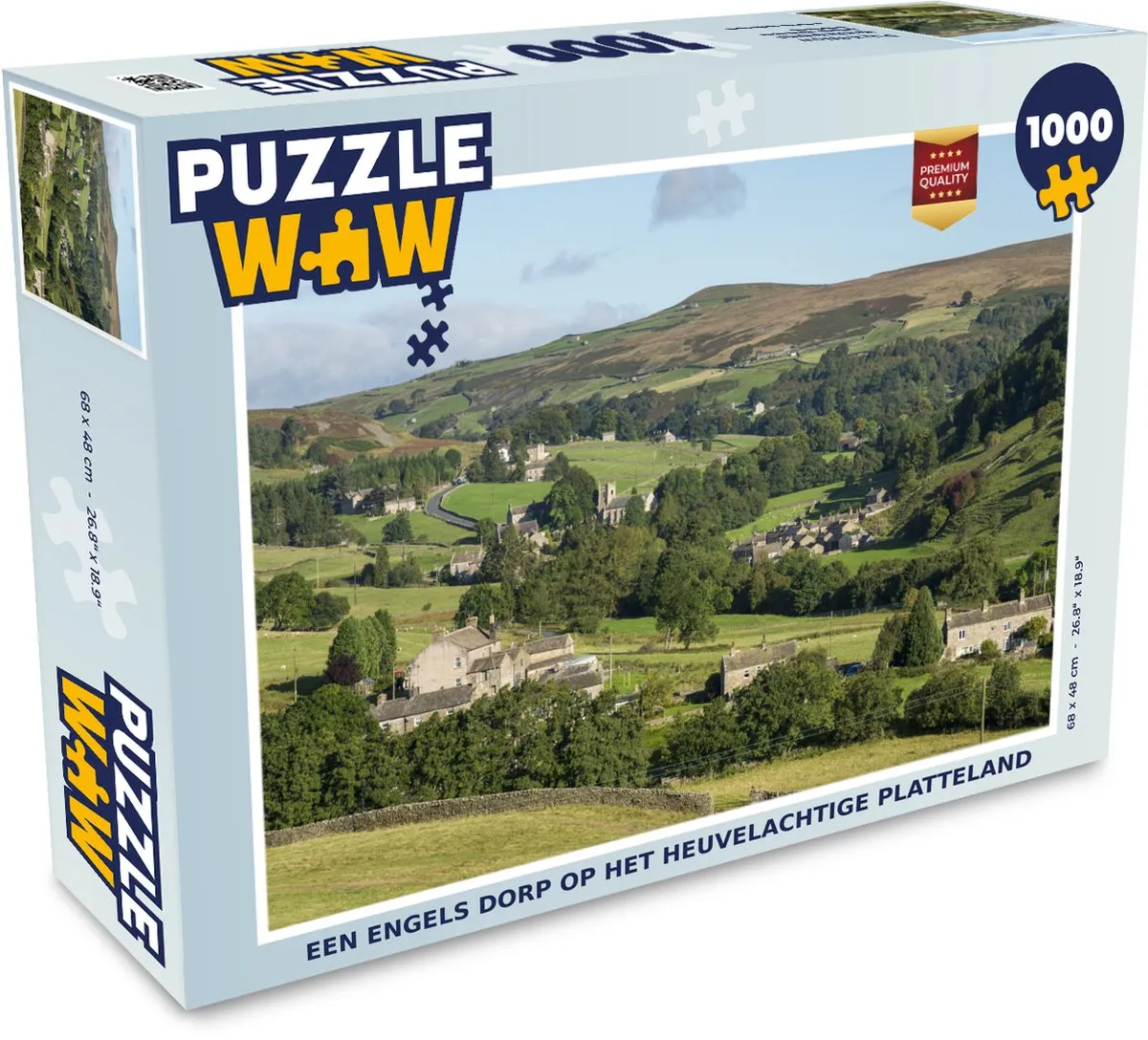 PuzzleWow Legpuzzel Een Engels dorp 1000 Stuks - Multicolor