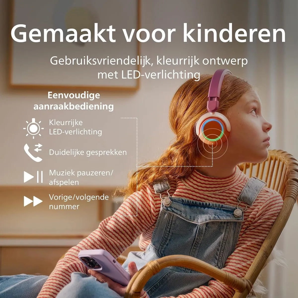 Philips TAK4200MP On Ear Draadloze Hoofdtelefoon - 45u - Magenta Paars - afbeelding 6 van 6
