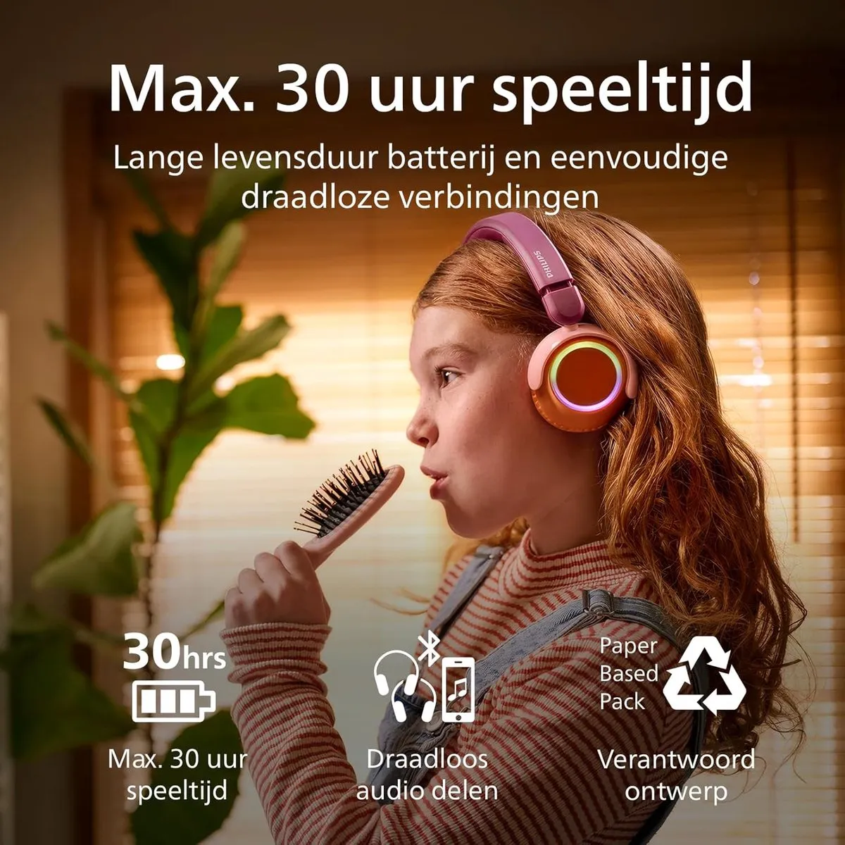 Philips TAK4200MP On Ear Draadloze Hoofdtelefoon - 45u - Magenta Paars