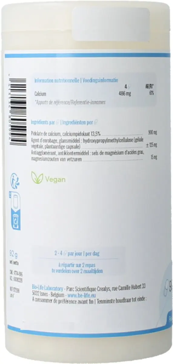 Be-Life Calci 900 Vegetarische Capsules - 90 Stuks