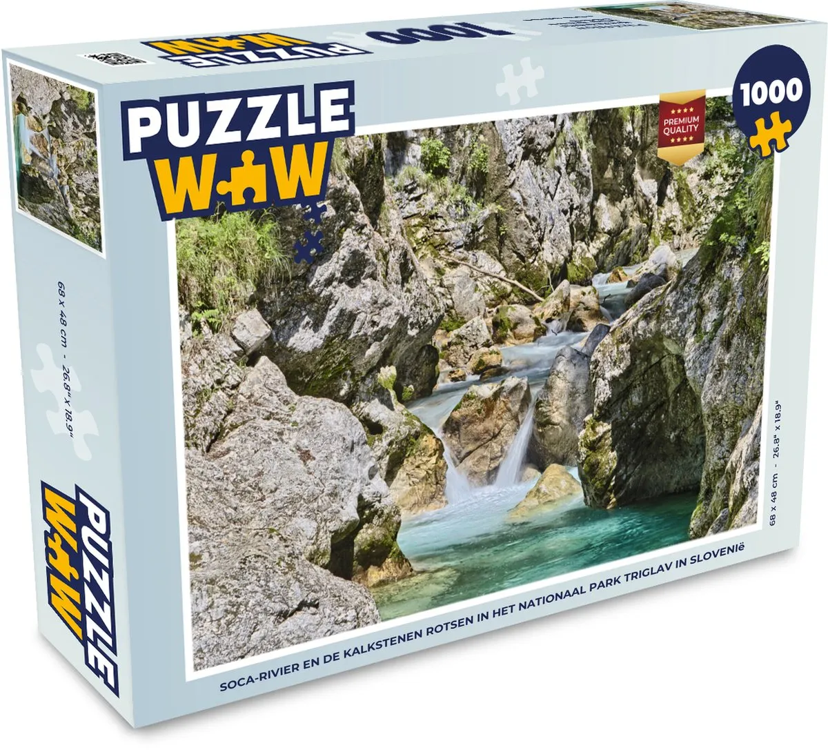 PuzzleWow Legpuzzel Soca-rivier Triglav 1000 Stuks