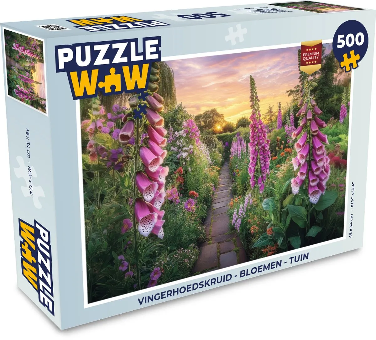 PuzzleWow Vingerhoedskruid Bloemen Legpuzzel 500 Stuks