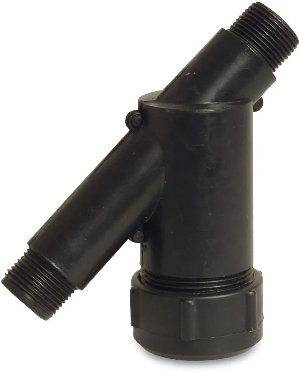Inline filter pp buitendraad zwart 3/4 inch 1 stuk Deltafix