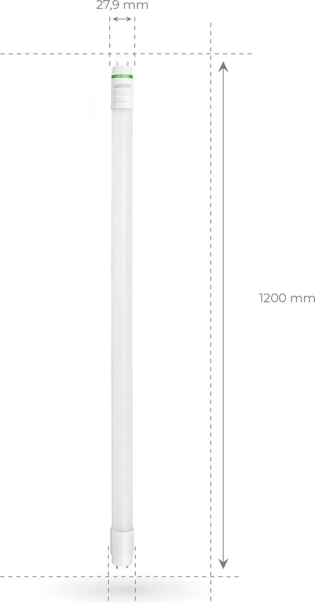 LEDVION 5X TL Buis 120cm 18W 4000K - 20 Stuks