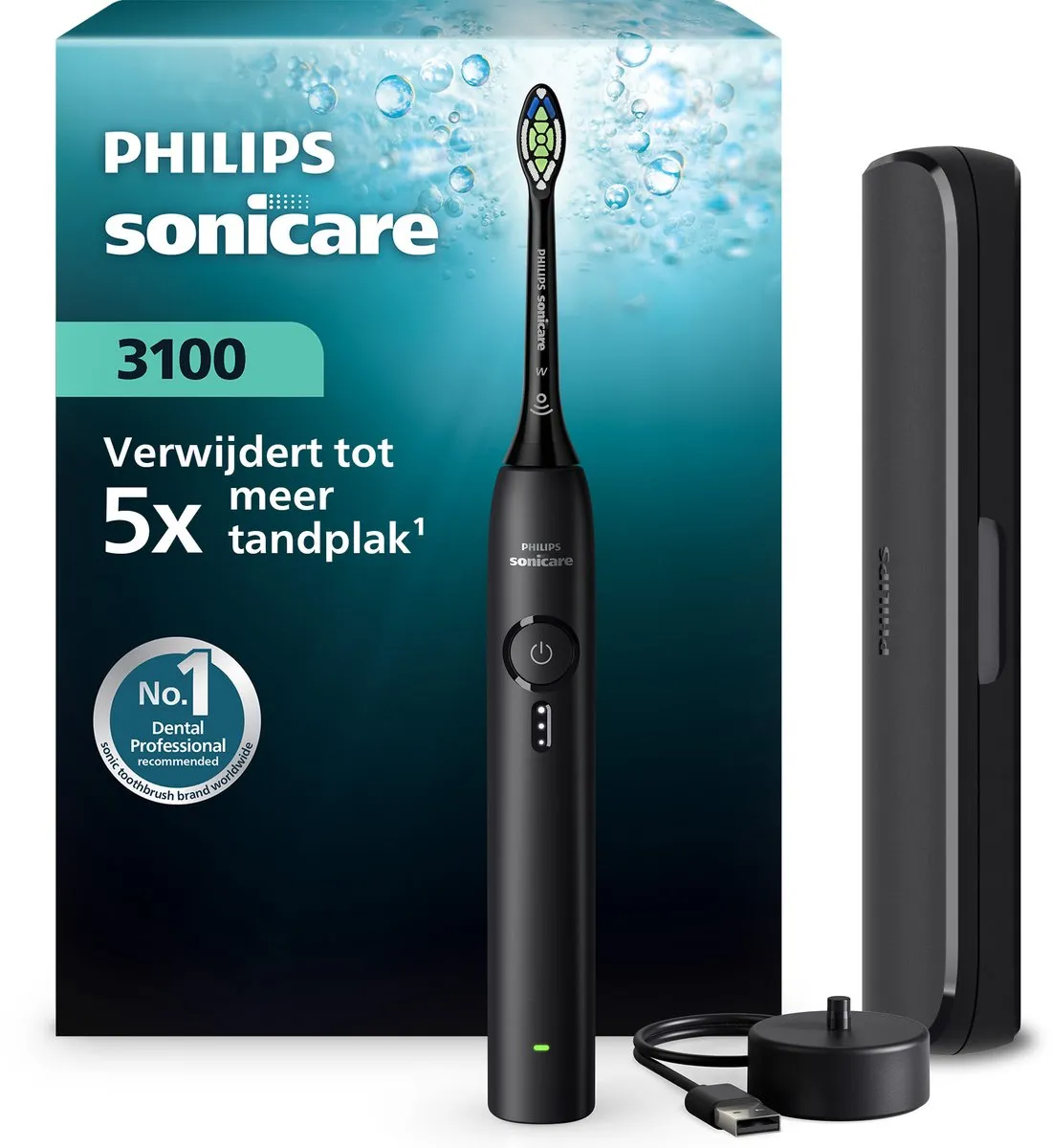 Philips Sonicare 3100 HX4033/32 Elektrische Tandenborstel - Zwart