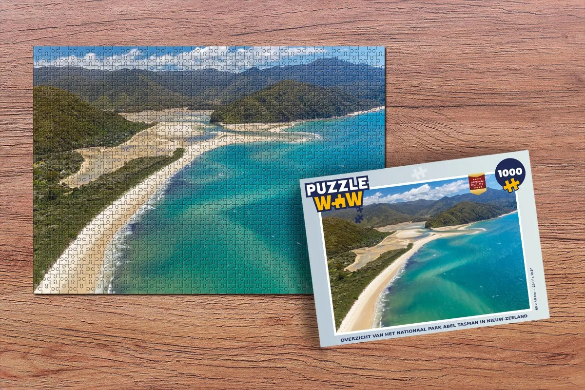 PuzzleWow Abel Tasman Nationaal Park Legpuzzel 1000 Stuks - Multicolor