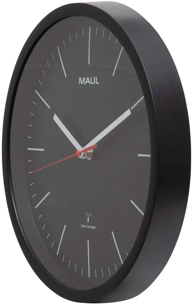 MAULjump Wandklok 30RC - Zwart - Ø 31cm - afbeelding 4 van 6