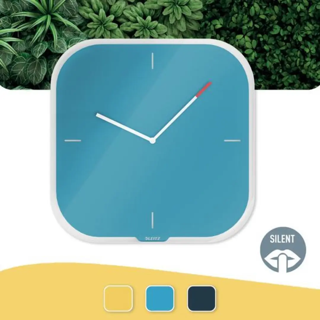 Leitz Cosy Stille Wandklok Sereen Blauw - Marker Inclusief - afbeelding 3 van 6