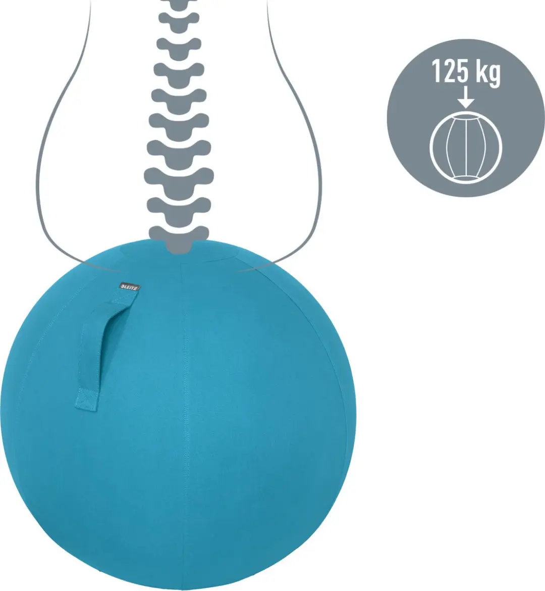 Leitz Ergo Cosy Actieve Zitbal 65cm - Sereen Blauw - afbeelding 3 van 6