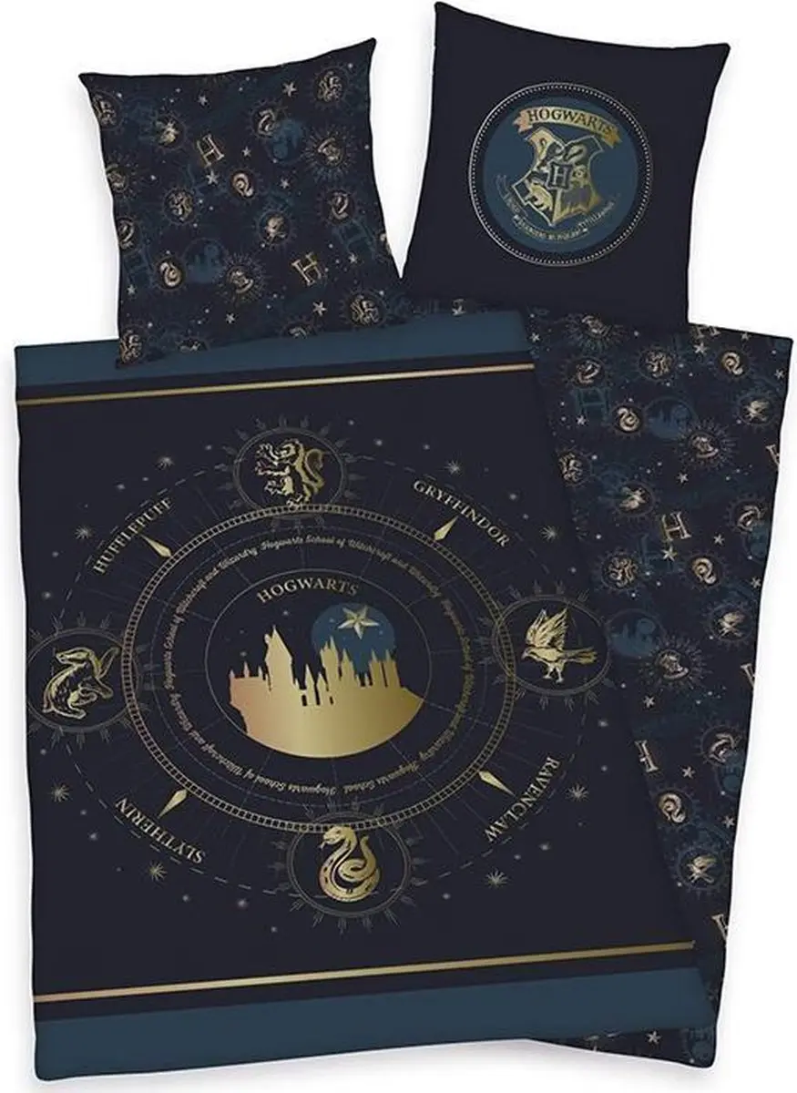 Harry Potter Dekbedovertrek Donkerblauw New!