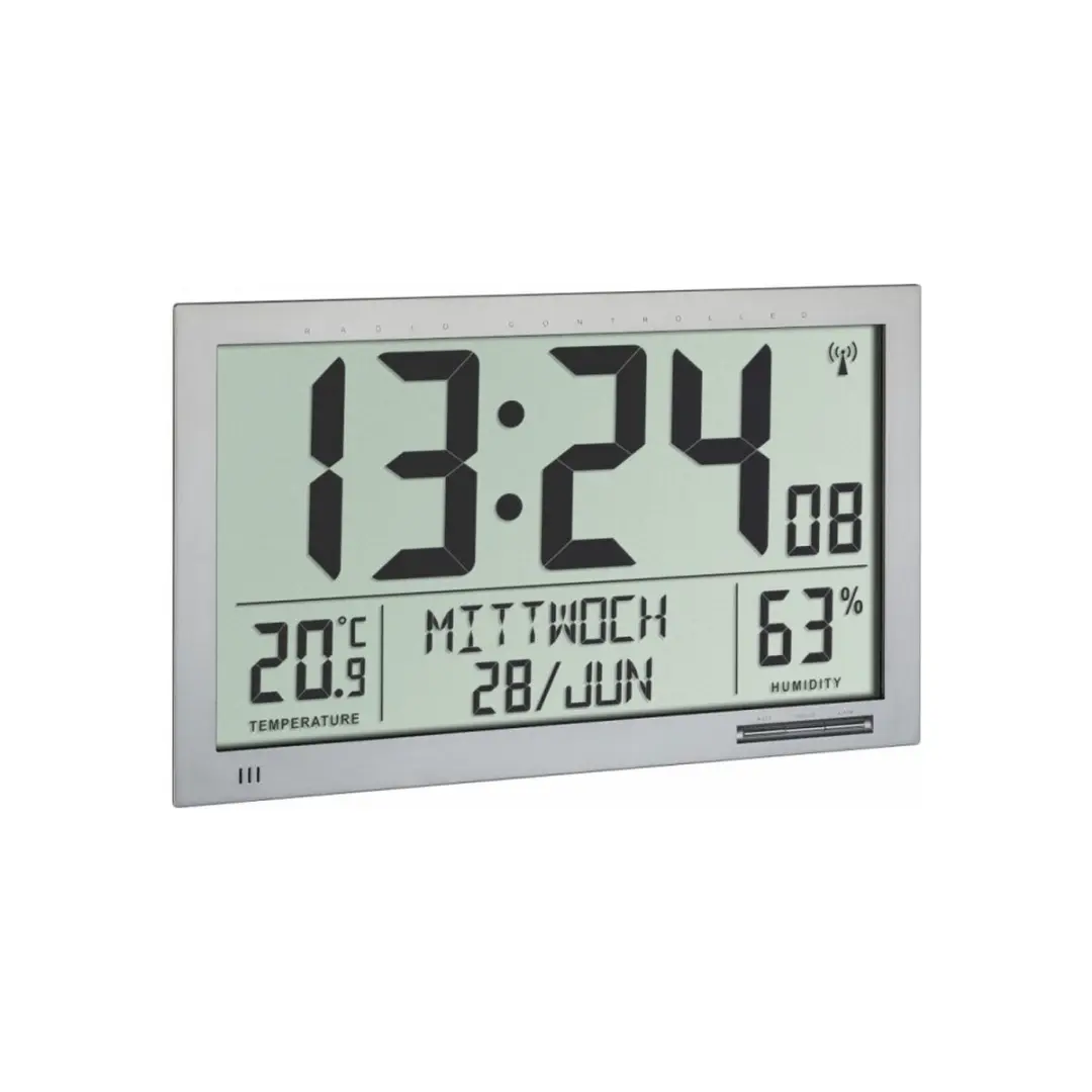 TFA Dostmann Wandklok Zilver