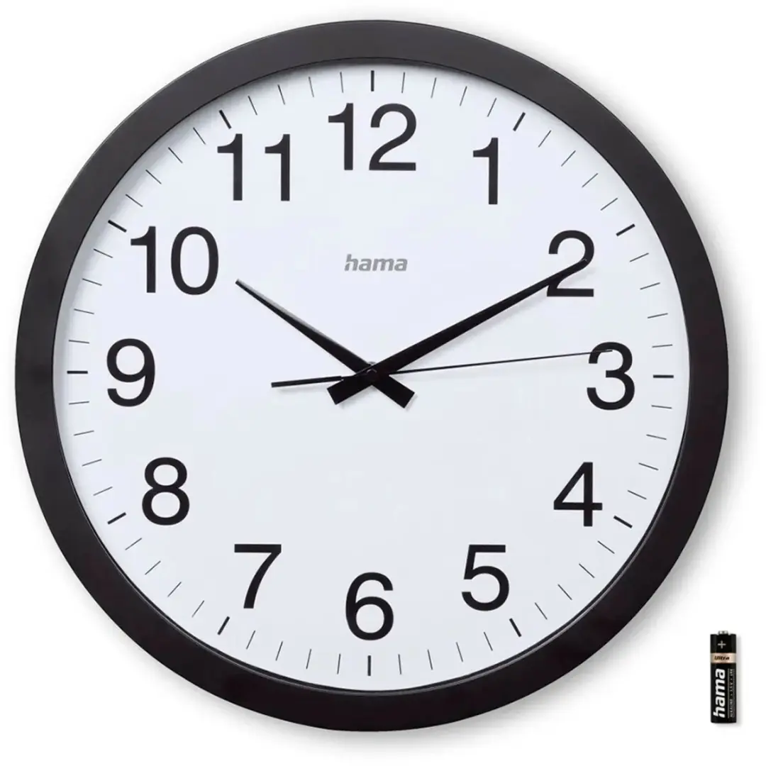 Hama Wandklok Aruba 40cm - Zwart - afbeelding 3 van 6