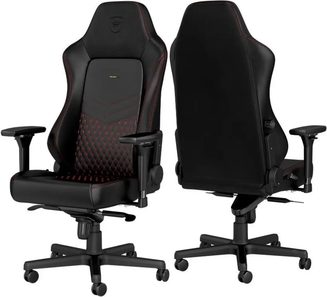 Noblechairs Hero Real Leather Gamestoel - Zwart/Rood - afbeelding 5 van 5