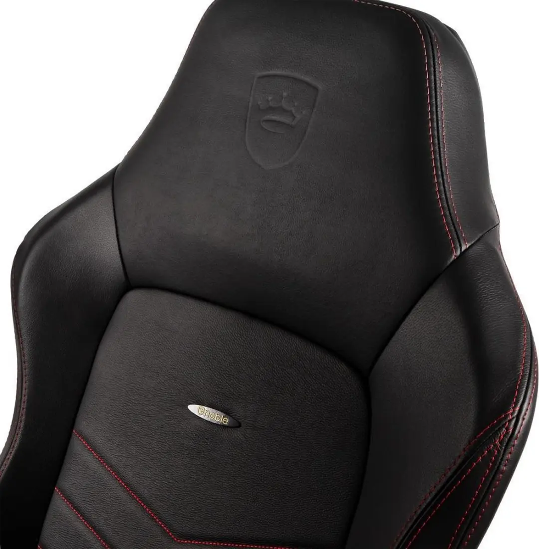 Noblechairs Hero Real Leather Gamestoel - Zwart/Rood - afbeelding 3 van 5