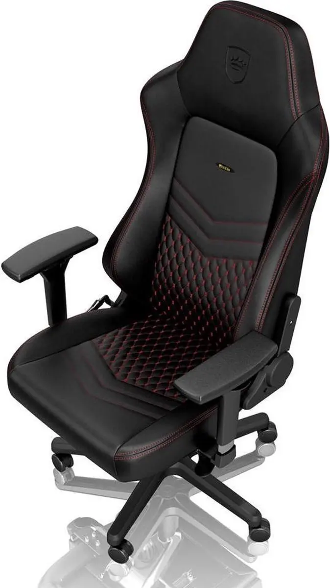 Noblechairs Hero Real Leather Gamestoel - Zwart/Rood - afbeelding 4 van 5