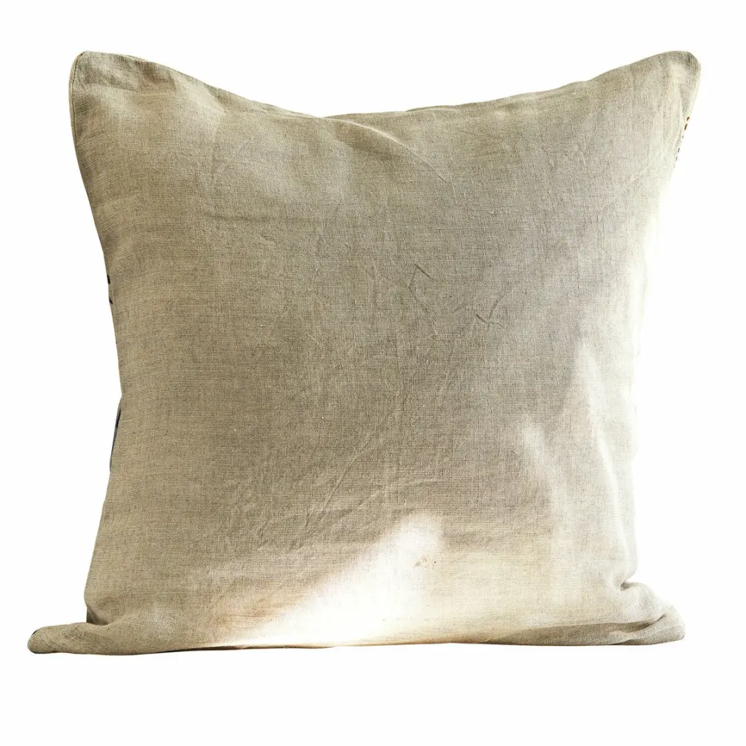 Loberon Carroll Kussenhoes - Blauw/Beige - afbeelding 5 van 6