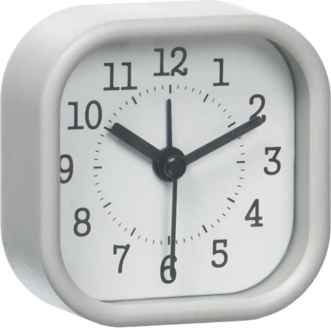 analoge mini wekker, 60.1035.10, ideaal voor onderweg, reiswekker met alarm, kle