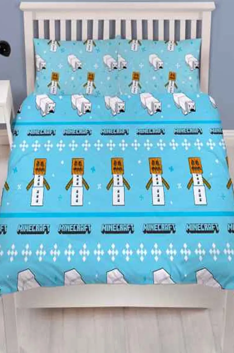 Minecraft dekbedovertrek tweepersoons polarbear 200 x 200 cm