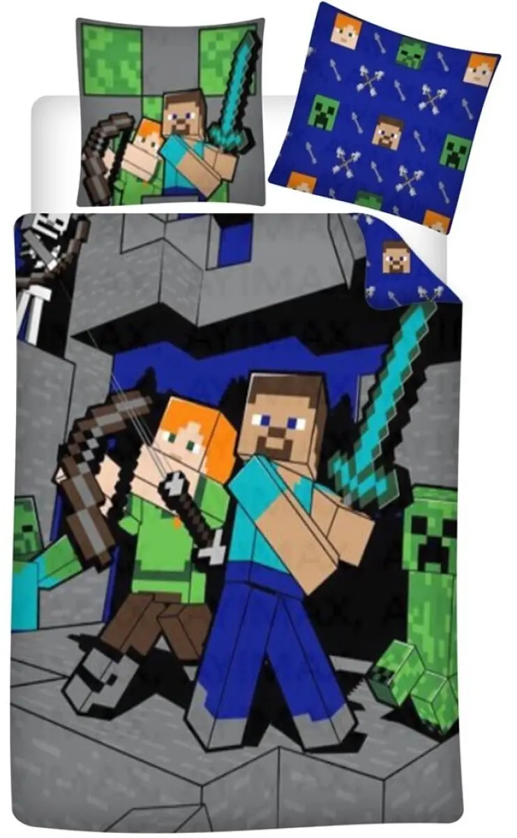 Minecraft Dekbedovertrek 140 x 200 cm
