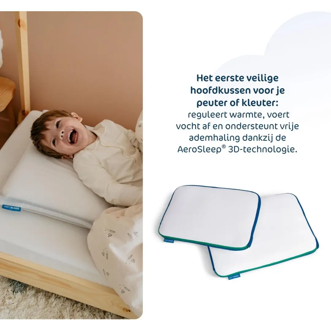 AeroSleep SafeSleep 3D Hoofdkussen Small 30x46cm - Wit - afbeelding 2 van 6