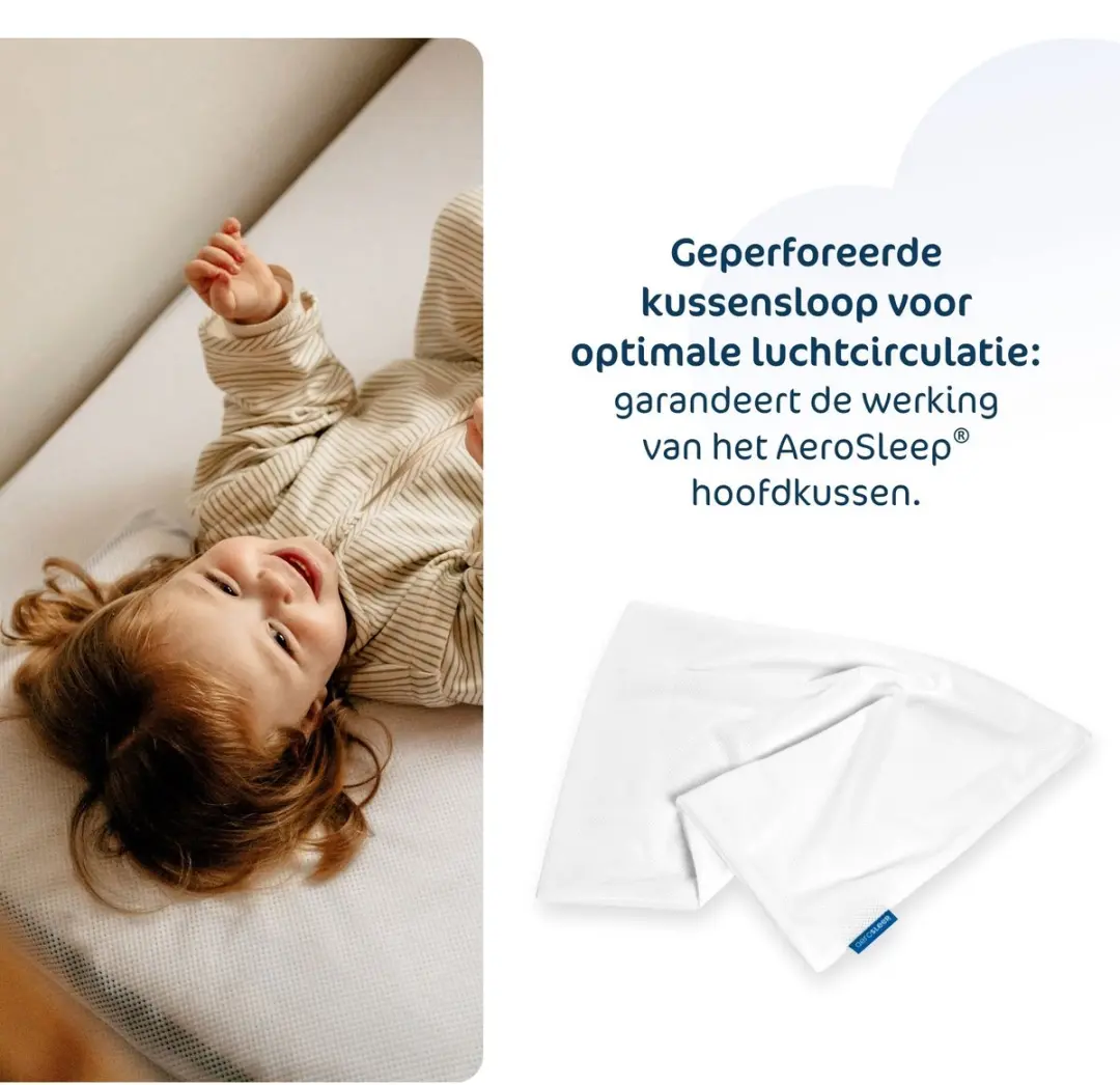 AeroSleep SafeSleep Kussensloop Small 35x51cm - Wit - afbeelding 2 van 5