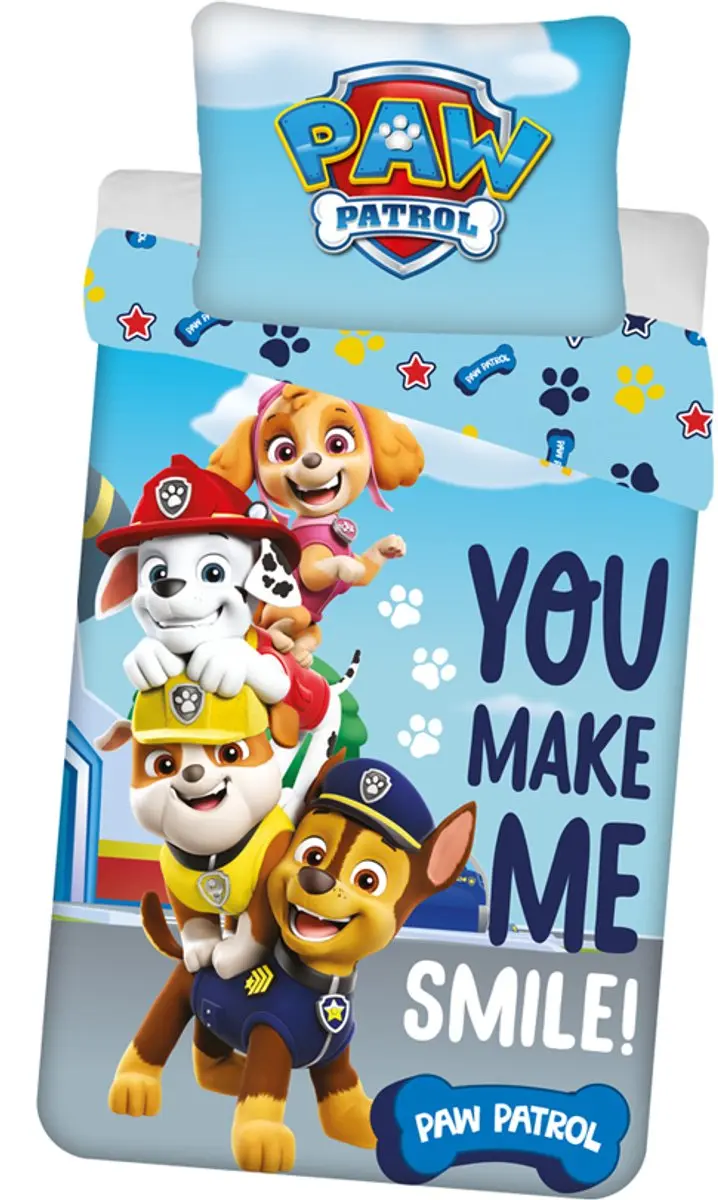 PAW Patrol Dekbedovertrek Glow in the Dark, Smile