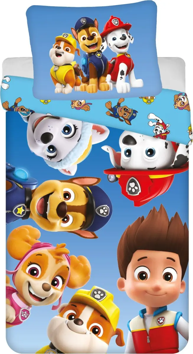 Paw Patrol dekbedovertrek Happy 140 x 200 cm - 70 x 90 cm - polyester