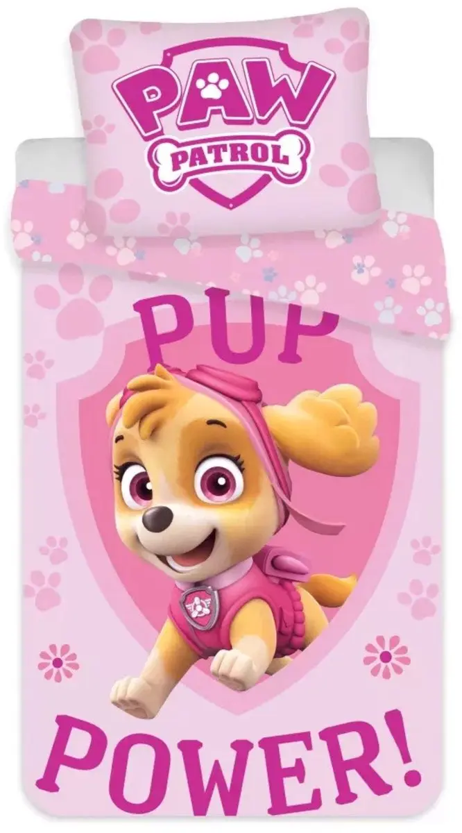 PAW Patrol Pup Power Dekbedovertrek Junior Roze - 100x135cm - afbeelding 2 van 3