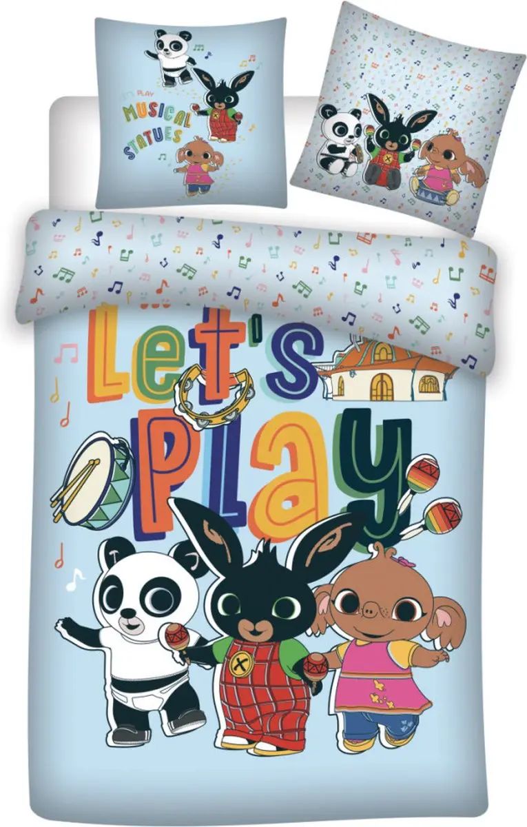 Bing peuterdekbedovertrek Let's Play 100 X 135 Cm Katoen