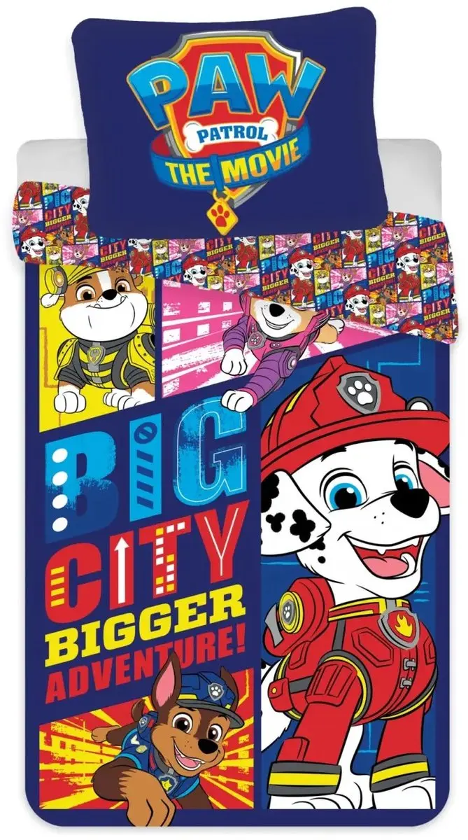 PAW Patrol Dekbedovertrek Big City blauw
