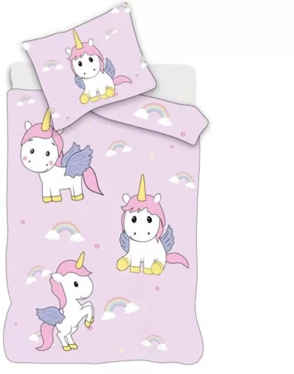Unicorn Dekbedovertrek 100 X 135 Cm Katoen lila