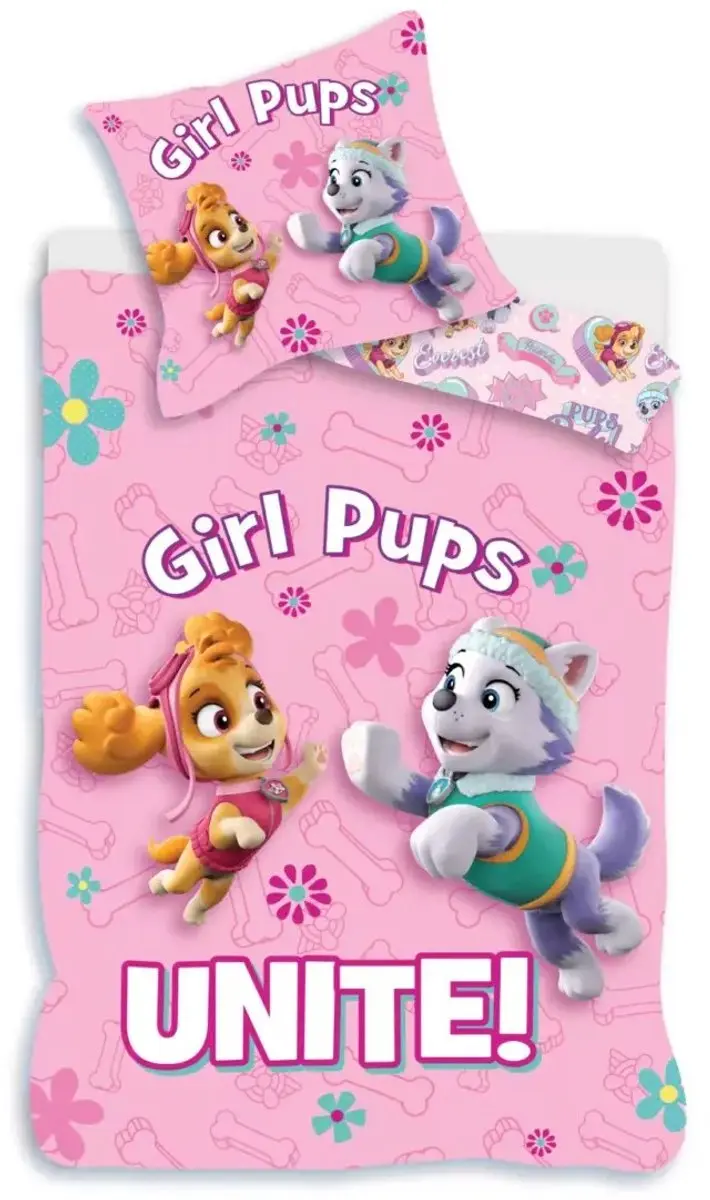 Paw patrol Peuterdekbedovertrek Roze- 100 x 140 cm