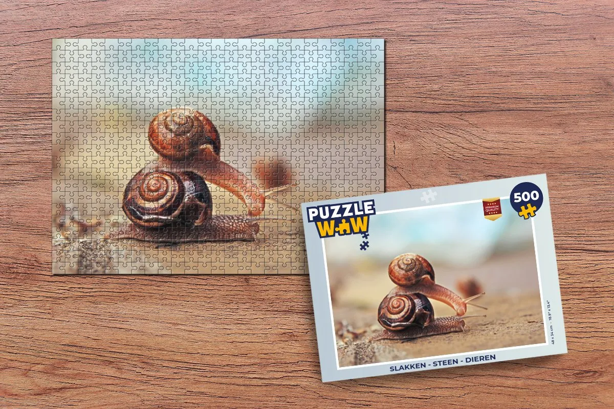 PuzzleWow Slakken Legpuzzel 500 Stuks - Multicolor